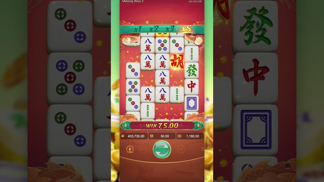 Mahjong Ways 2 by PG Soft in portrait mode, built for slot play on a phone